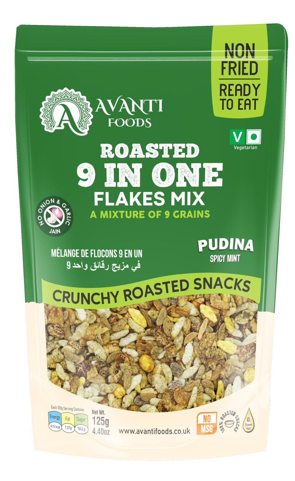 Roasted 9 in One Flakes Mix – Pudina (Spicy Mint)