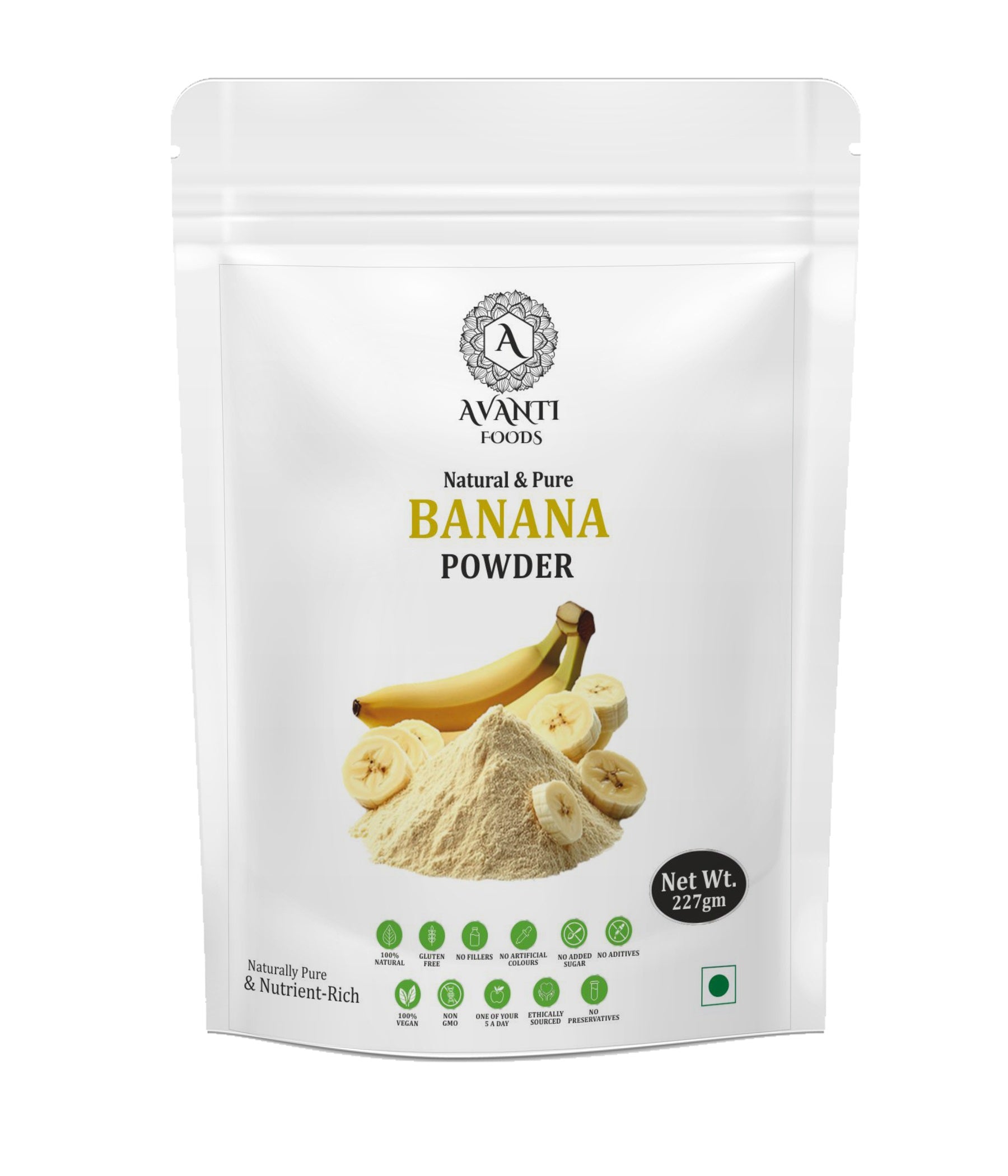 Natural & Pure Banana Powder, 100% Natural, No Additives, Nutrient-Rich, 227g