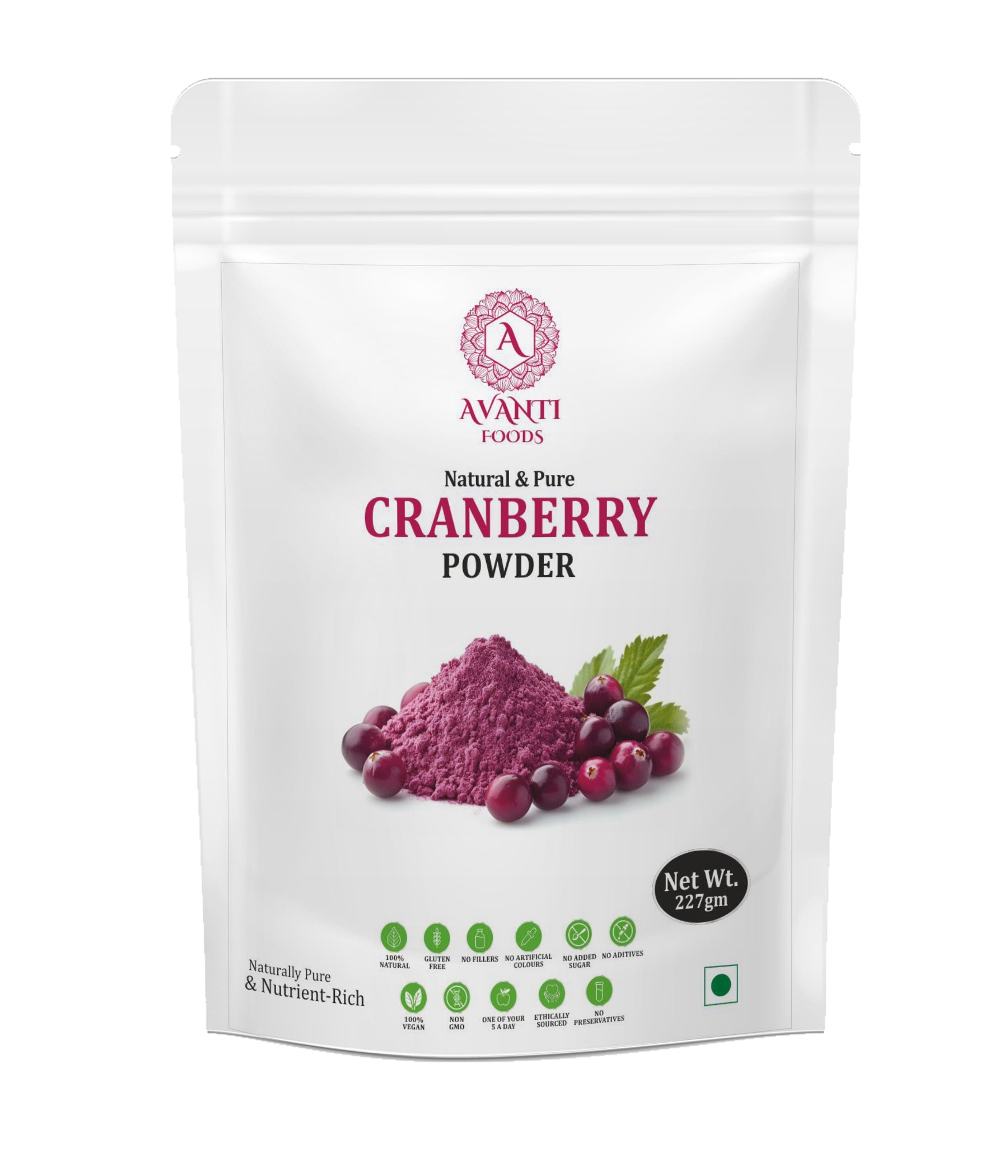 Cranberry Powder Natural Cranberry Fruit Powder | Smoothies, Drinks, Baking & Yogurt | Vegan Friendly | No Added Sugar | Premium Superfruit Powder