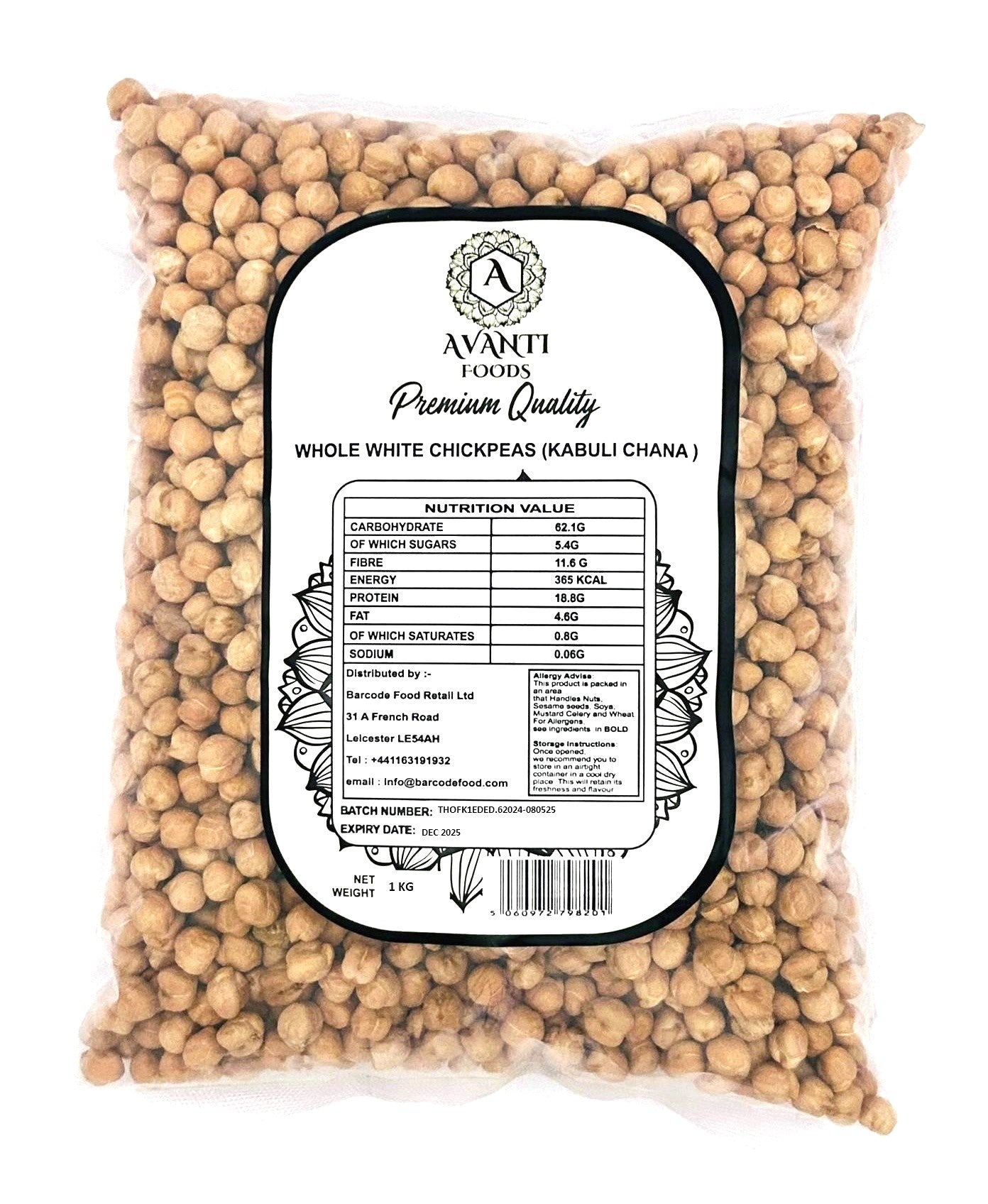 Chickpeas (Kabuli Chana)