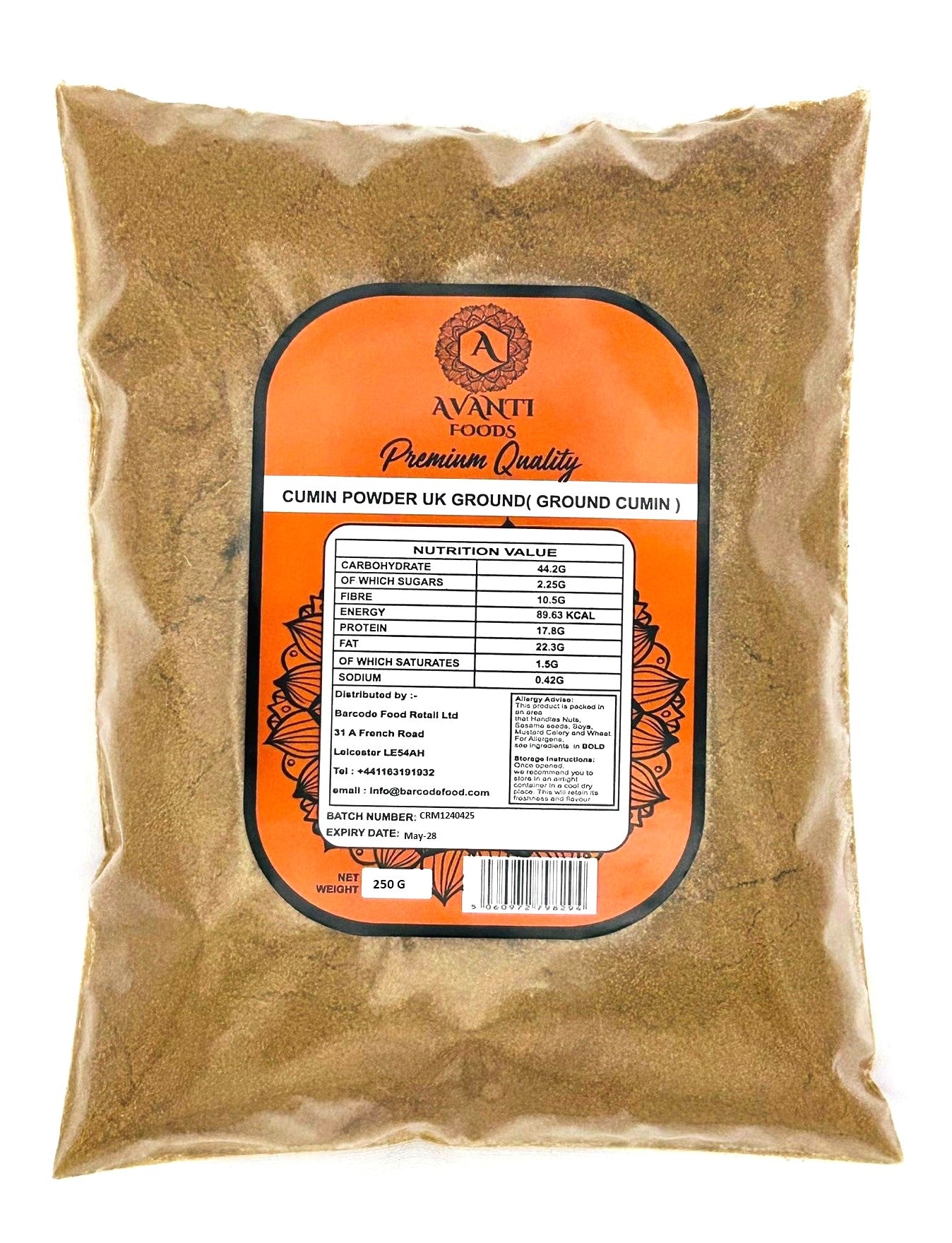 Cumin Powder UK Ground - Ground Cumin (250g)