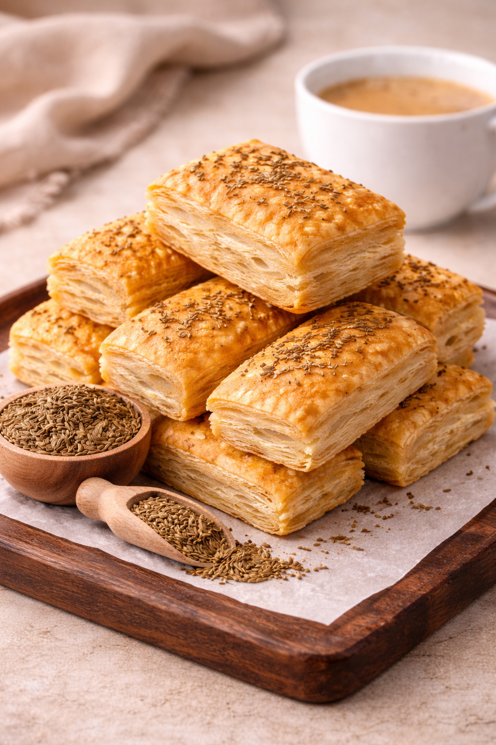 Jeera Khari – Whole Wheat Puff Pastry Snack (200g)