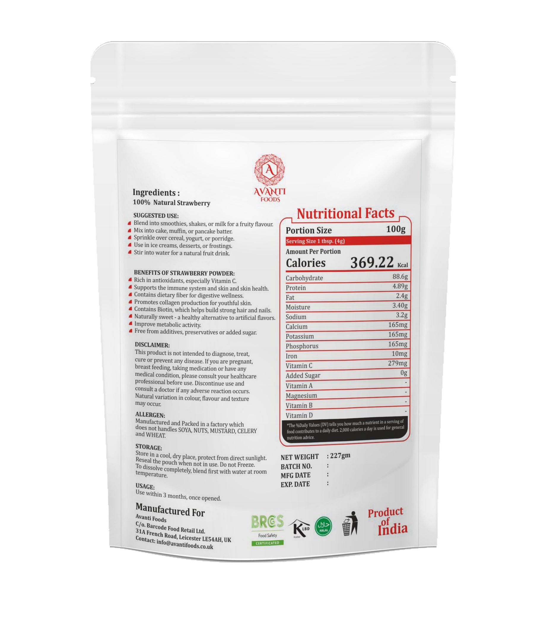 Premium Strawberry Powder – 100% Natural, Vibrant & Delicious