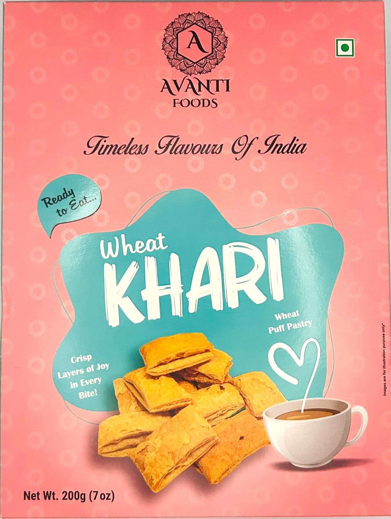 Wheat Khari – Whole Wheat Puff Pastry Snack (200g)
