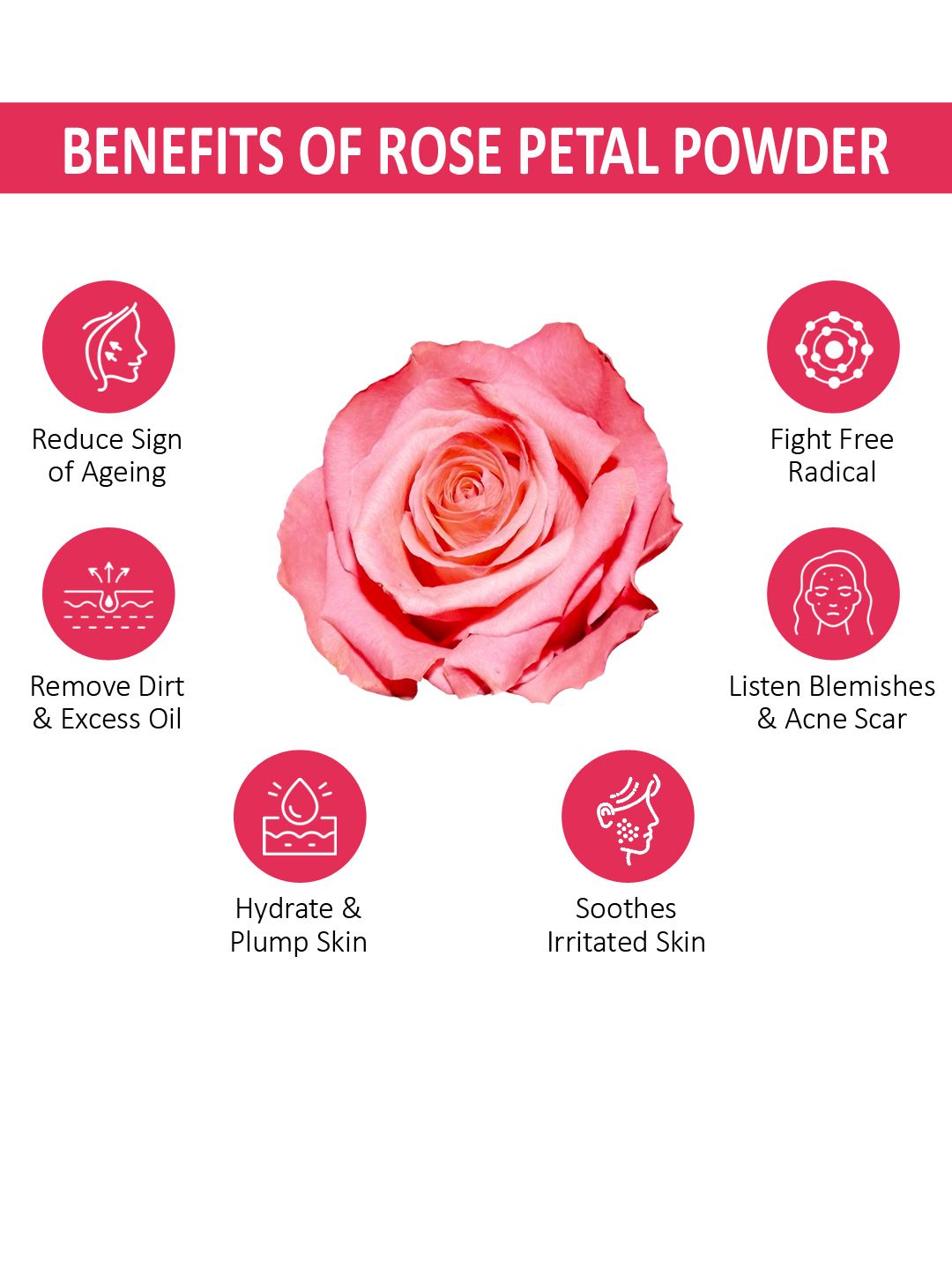 Rose Petal Powder Dried Rose Flower Powder | Tea, Drinks, Desserts & Recipes | Vegan Friendly | No Added Preservatives | Premium Floral Powder